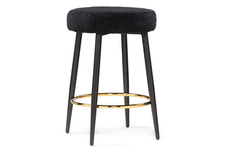 Барный стул Plato black fabric