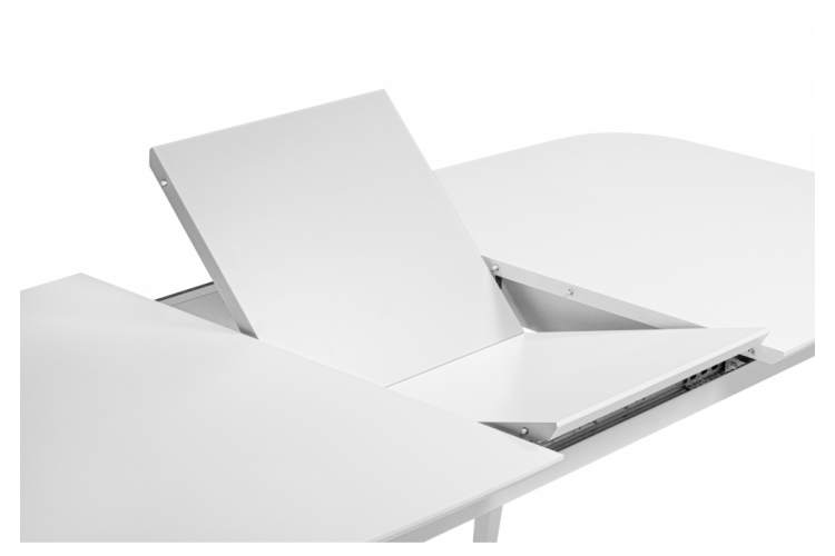 Стол деревянный Адель 145(190)x80 белый матовый-10