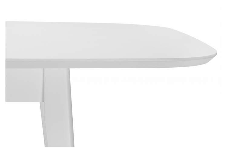 Стол деревянный Адель 145(190)x80 белый матовый-11