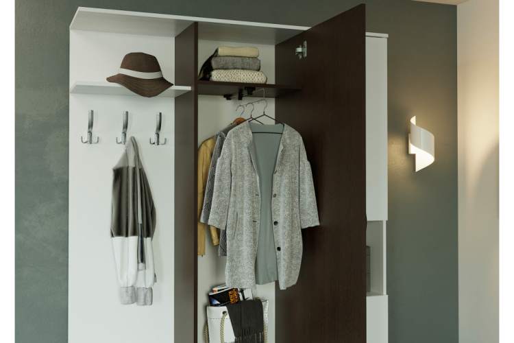 Прихожая Бертра венге / белый-1