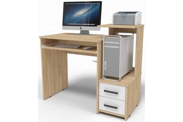 Джаз-24 правый дуб сонома Компьютерный стол-7