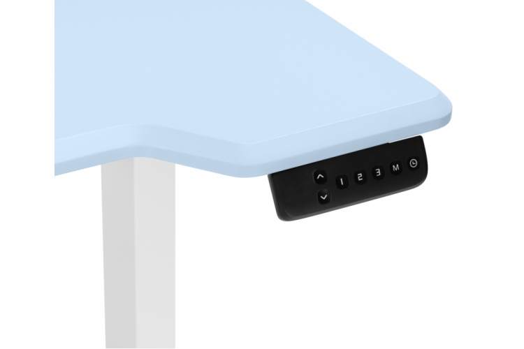 Компьютерный стол Маркос 140х80 голубой / белый-11