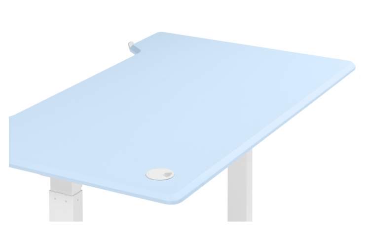 Компьютерный стол Маркос 140х80 голубой / белый-12