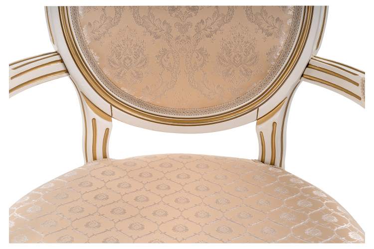 Стул деревянный Данте молочный / золотая патина-7