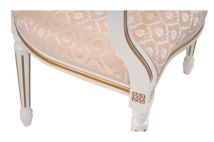 Стул деревянный Данте молочный / золотая патина-10