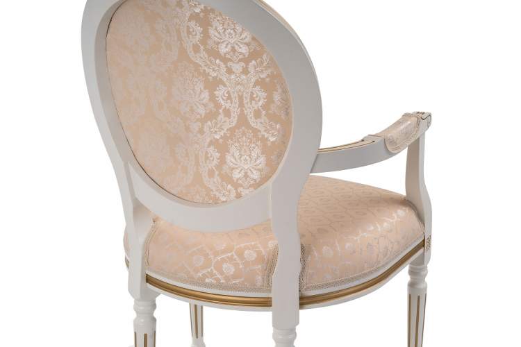 Стул деревянный Данте молочный / золотая патина-11