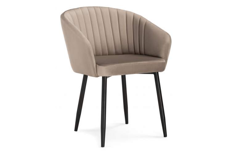 Стул на металлокаркасе Корсо бежевое / черное