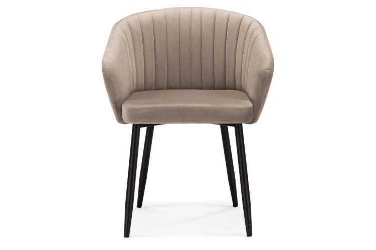 Стул на металлокаркасе Корсо бежевое / черное-2