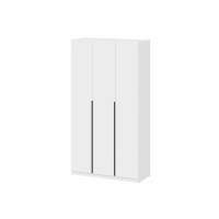 Шкаф Даиго трехстворчатый белый текстурный