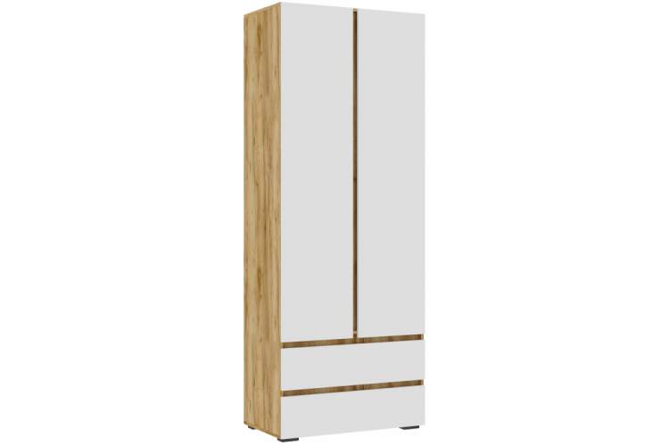 Шкаф Элла ШК 01 белый / дуб крафт золото
