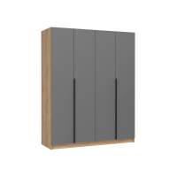 Шкаф Широн 1600 графит серый / дуб крафт золото