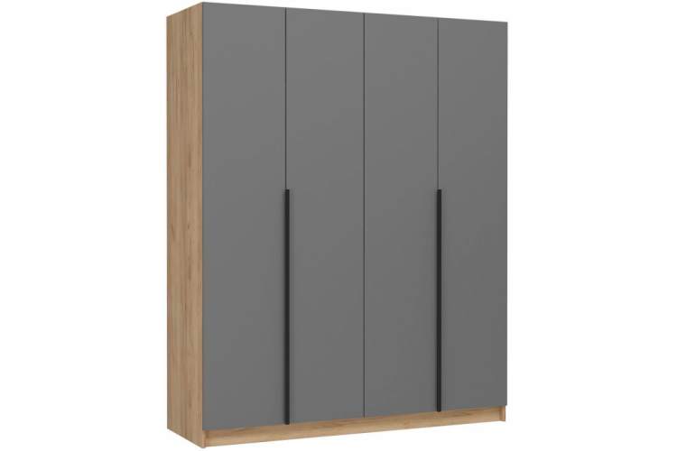Шкаф Широн 1600 графит серый / дуб крафт золото