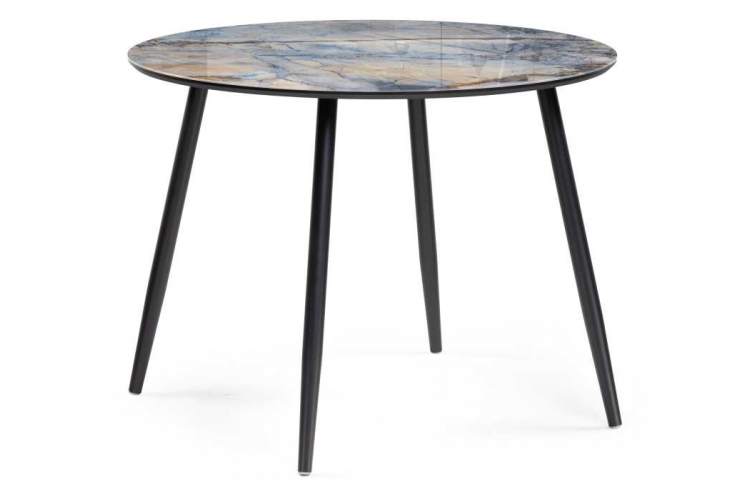 Стол стеклянный Анселм 100х76 магеллан / черный