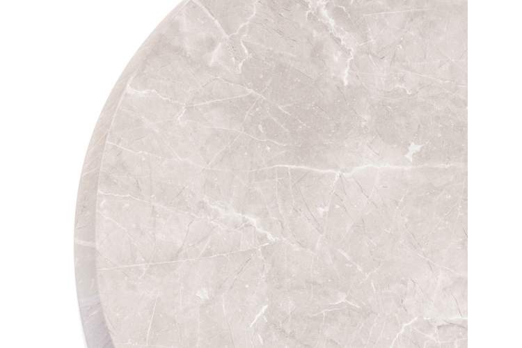 Стол деревянный Абилин 90 мрамор светло-серый / черный матовый-4