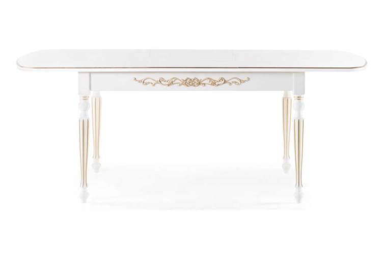 Стол деревянный Бевье молочный / золото-3