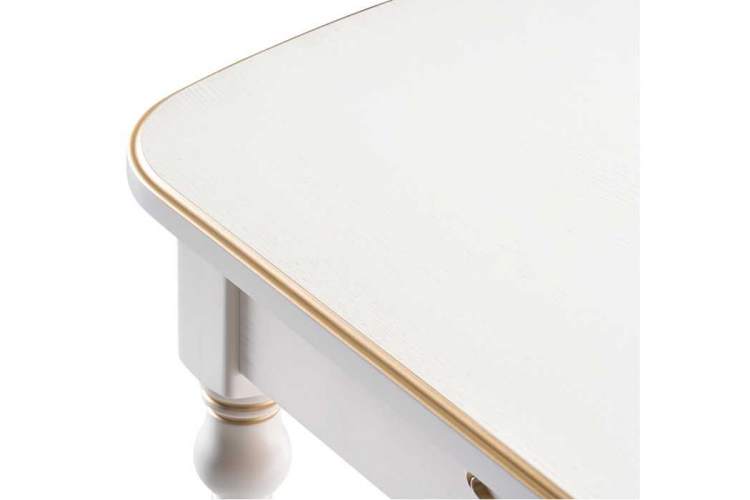 Стол деревянный Бевье молочный / золото-8