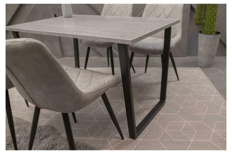 Стол деревянный Лота Лофт 120 25 мм бетон / черный матовый-6