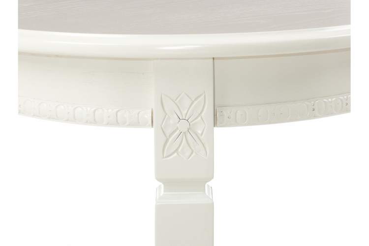 Стол деревянный Romeo молочный без патины-11