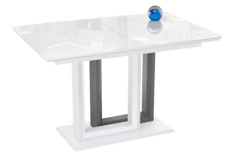 Стол стеклянный Санса белый / белая шагрень