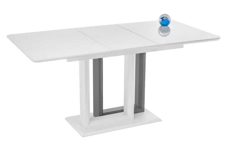 Стол стеклянный Санса белый / белая шагрень-1