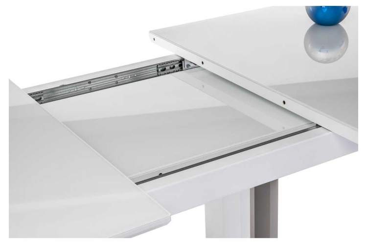 Стол стеклянный Санса белый / белая шагрень-5