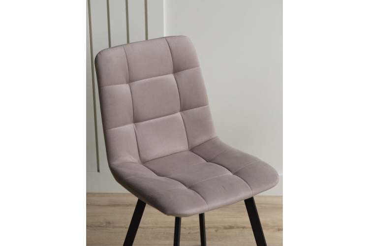 Стул на металлокаркасе Чилли латте / черный-6