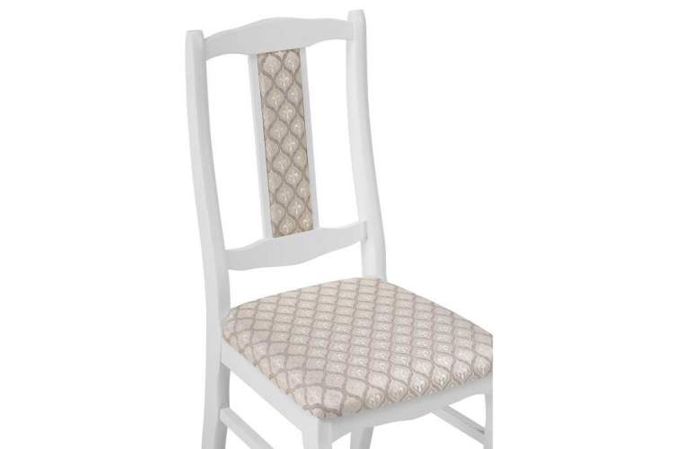 Стул деревянный Киприан белый / бежевый-4