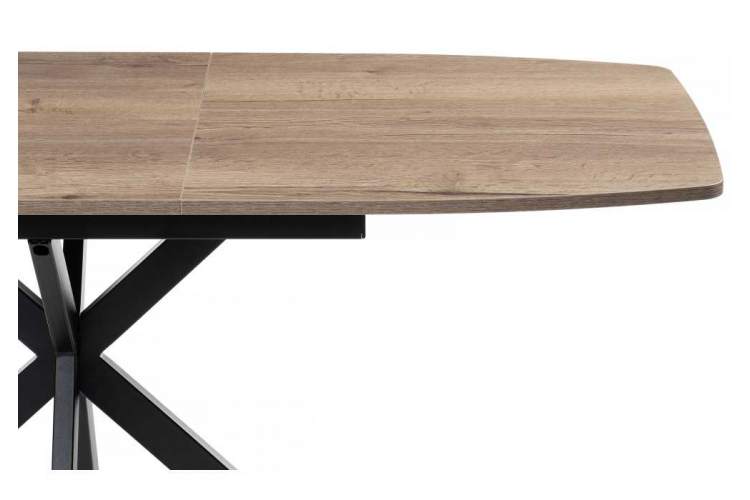 Стол деревянный Тамаса 120(150)х70х76 дуб галифакс табак / черный-6