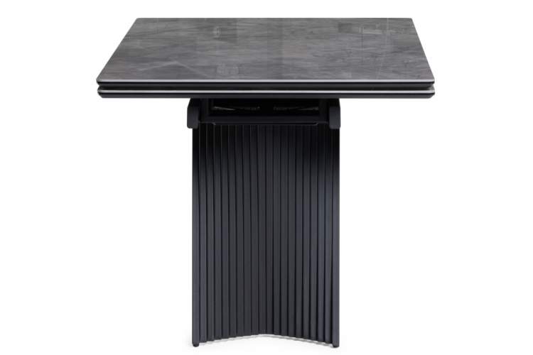 Керамический стол Вейв 160(220)х89х75 серый мрамор baolai / черный-12