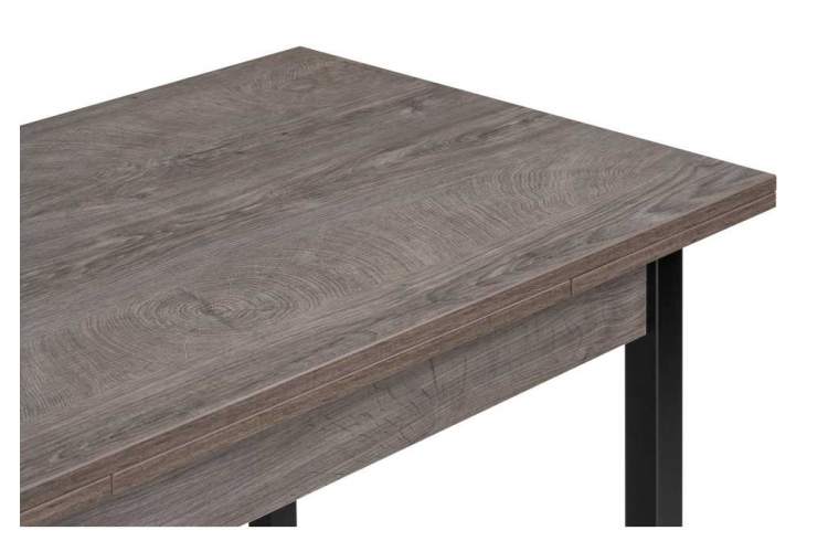 Стол деревянный Форли 110(170)х67х77 рошелье / черный матовый-4