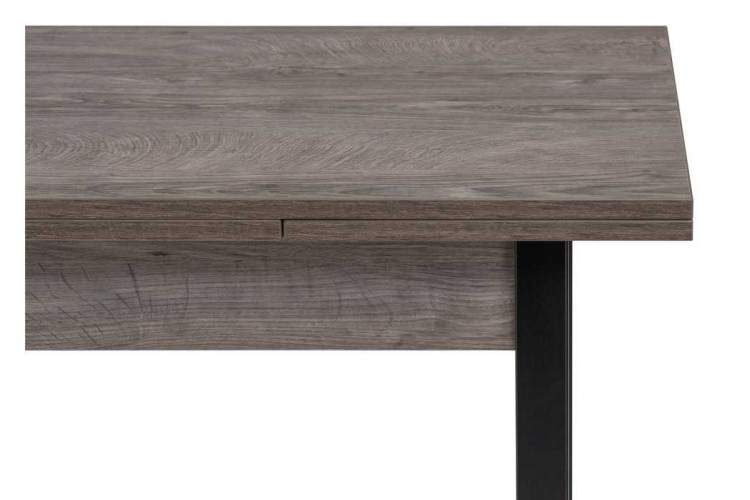 Стол деревянный Форли 110(170)х67х77 рошелье / черный матовый-5