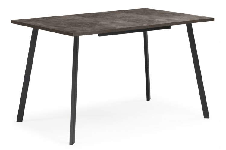 Стол деревянный Кортни 117 (157) x 77 бетон темный / черный матовый