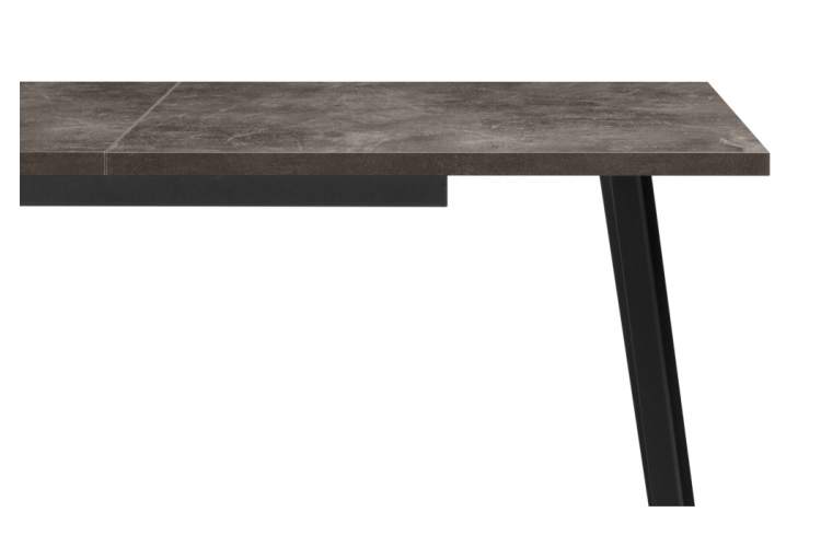 Стол деревянный Кортни 117 (157) x 77 бетон темный / черный матовый-10