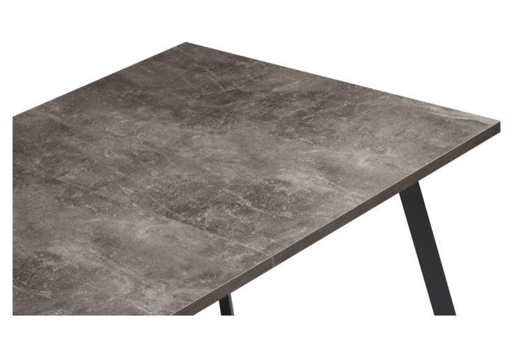 Стол деревянный Кортни 117 (157) x 77 бетон темный / черный матовый-11