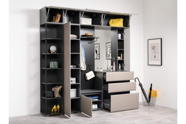 Шкаф Сейдиль 16.367.01 антрацит / веллюто капучино-2