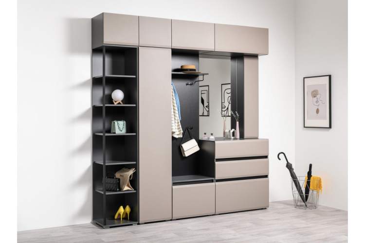 Шкаф Сейдиль 16.367.01 антрацит / веллюто капучино-1