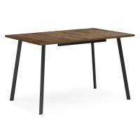 Стол деревянный Кортни 117 (157) x 77 дуб крафт табачный / черный матовый