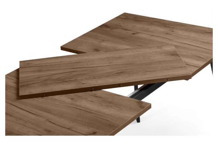 Стол деревянный Кортни 117 (157) x 77 дуб крафт табачный / черный матовый-11