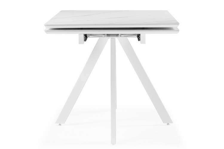 Керамический стол Вилли 140 (200) х 80 белый мрамор alpin white / snow white / белый-10