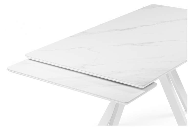 Керамический стол Вилли 140 (200) х 80 белый мрамор alpin white / snow white / белый-14