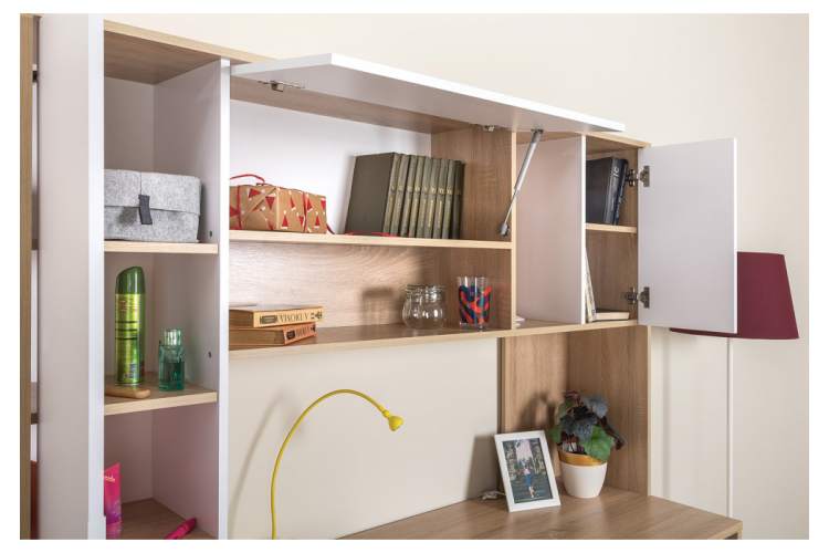 Компьютерный стол Комфорт 12.95 дуб сонома / белый PE шагрень-2