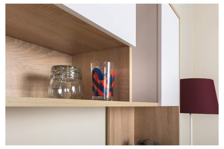 Компьютерный стол Комфорт 12.95 дуб сонома / белый PE шагрень-12