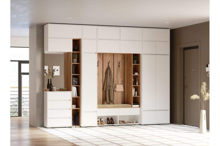 Прихожая Роут белый комплектация 1