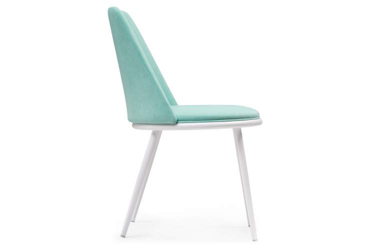 Стул на металлокаркасе Алдис катания лагун / белый матовый-3