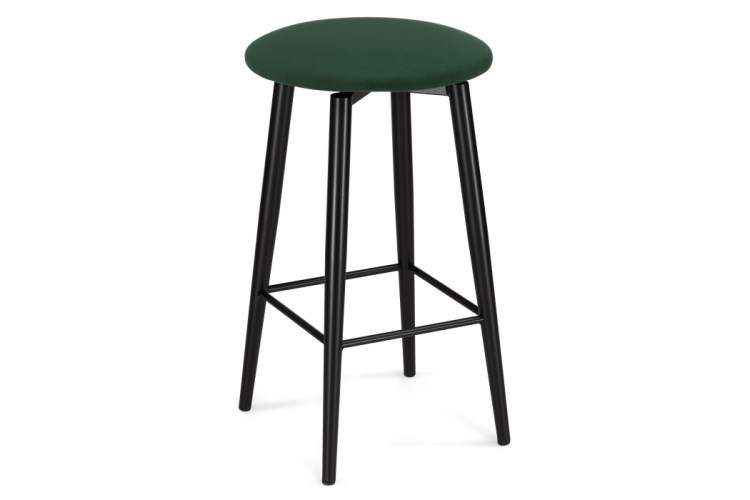 Барный стул Гангток крутящийся изумруд / черный матовый
