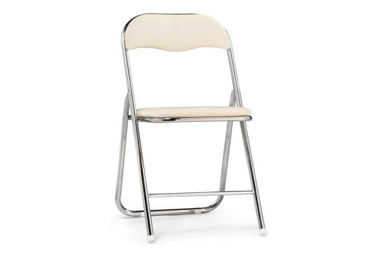Fold 1 складной beige / chrome Стул на металлокаркасе-1