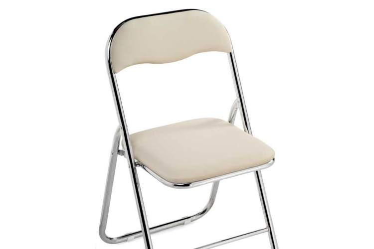 Fold 1 складной beige / chrome Стул на металлокаркасе-7