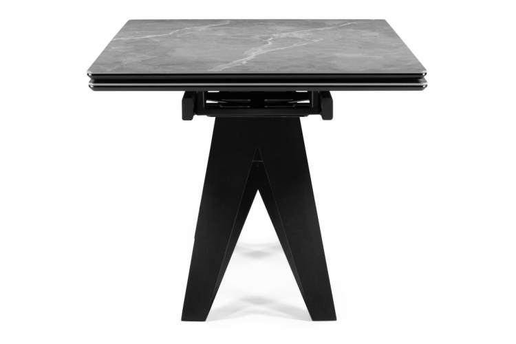 Керамический стол Блэкберн 140(200)х80 серый мрамор larka grey / черный-11