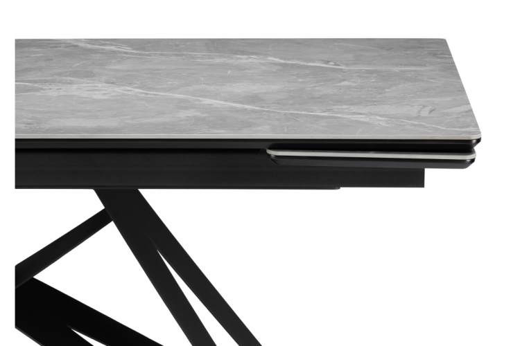 Керамический стол Блэкберн 140(200)х80 серый мрамор larka grey / черный-13