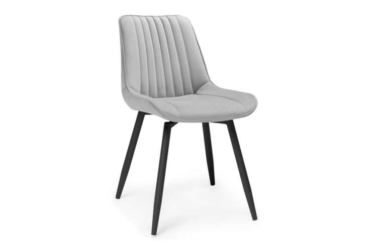 Стул на металлокаркасе Седа крутящийся светло-серый / черный-1